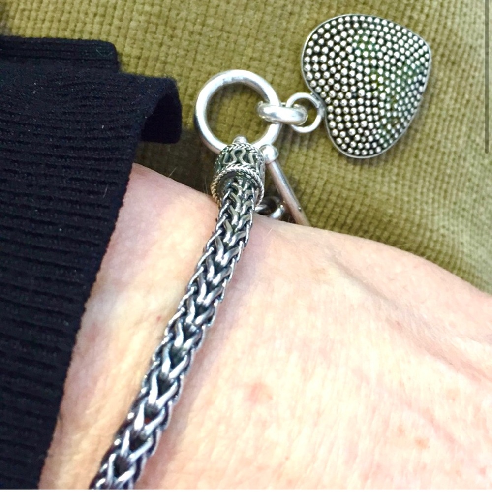 Sterling Roman chain toggle bracelet